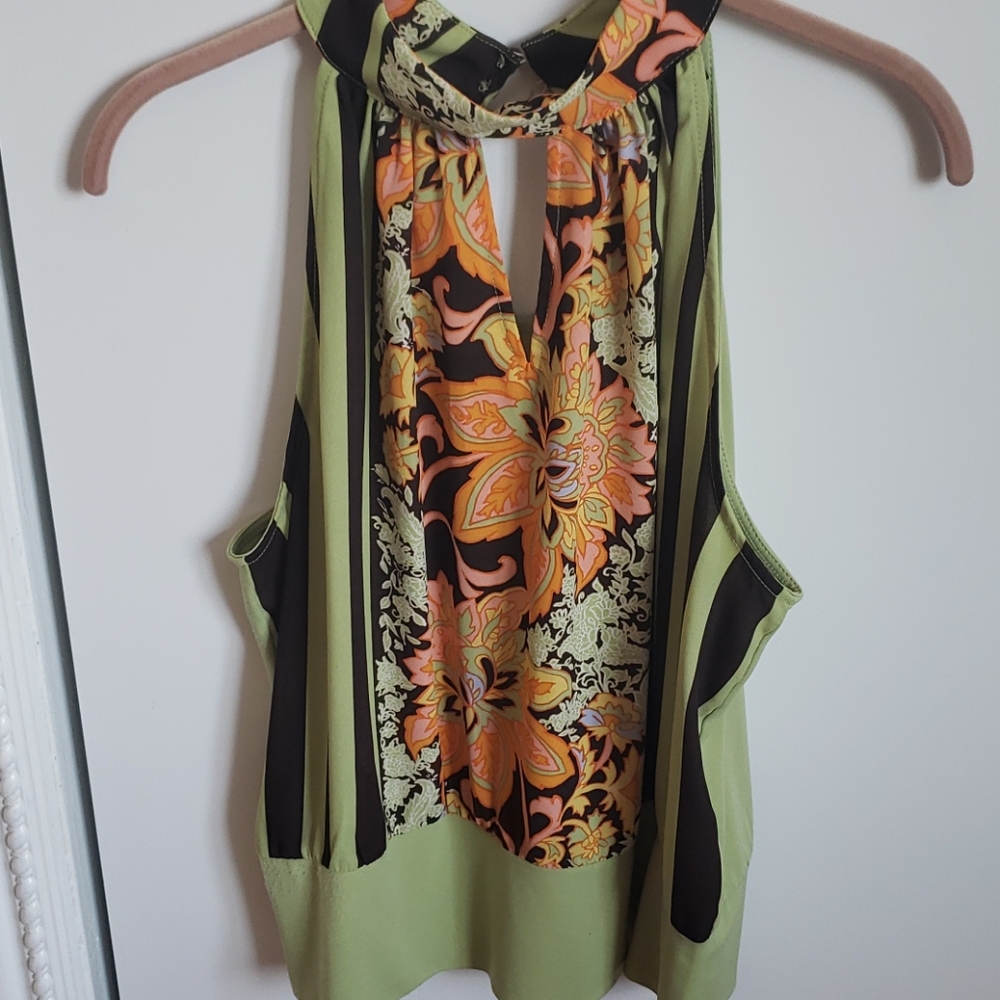 Printed halter style top